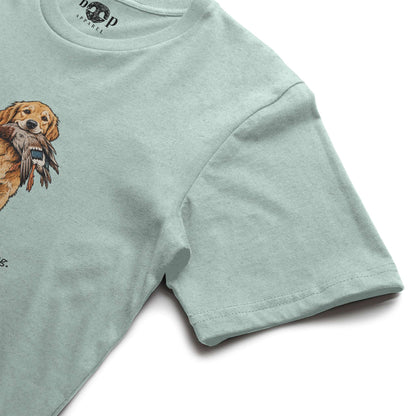 I Brought You Something Performance T in Dusty Blue Triblend, alternate view 3