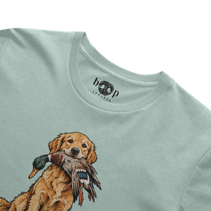 I Brought You Something Performance T in Dusty Blue Triblend, alternate view 2