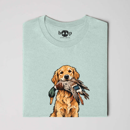 I Brought You Something Performance T in Dusty Blue Triblend, alternate view 1