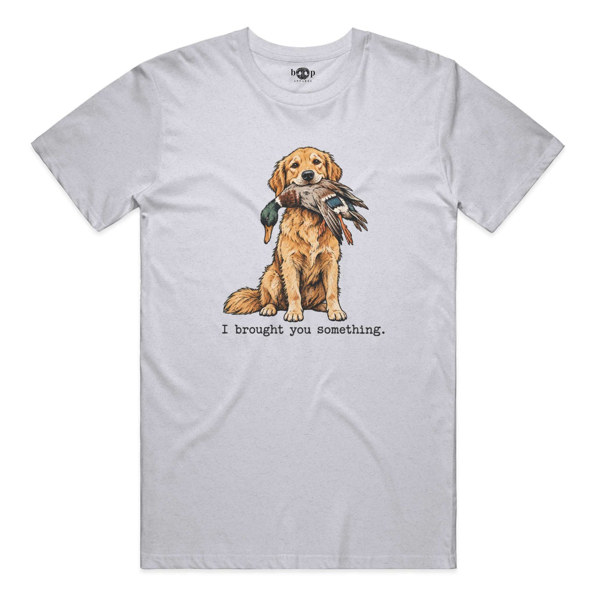 I Brought You Something Performance T in White Fleck Triblend