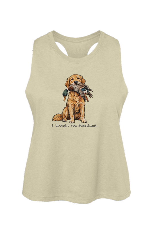 I Brought You Something Crop Tank in Heather French Vanilla