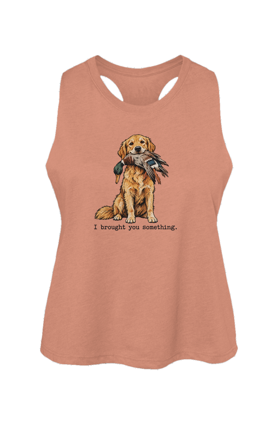 I Brought You Something Crop Tank in Heather Sunset