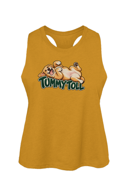 Tummy Toll Crop Tank in Heather Mustard