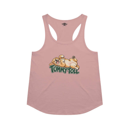 Tummy Toll Racerback Tank in Desert Pink