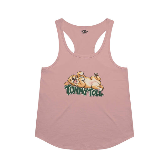 Tummy Toll Racerback Tank in Desert Pink