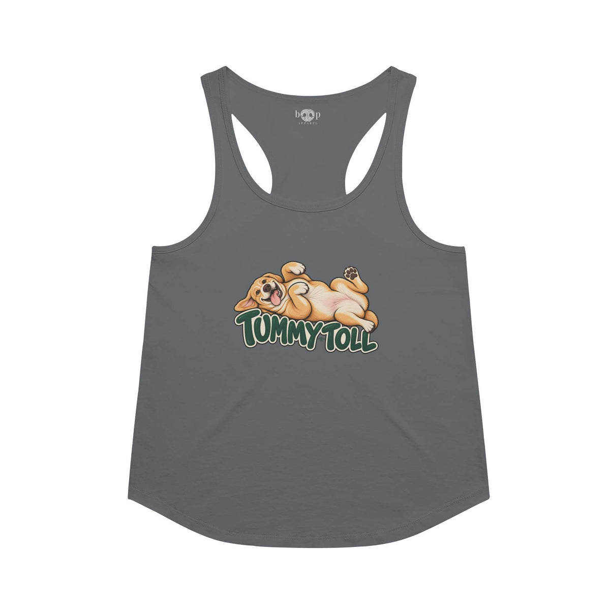Tummy Toll Racerback Tank in Indigo