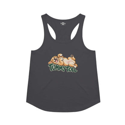 Tummy Toll Racerback Tank in Vintage Black