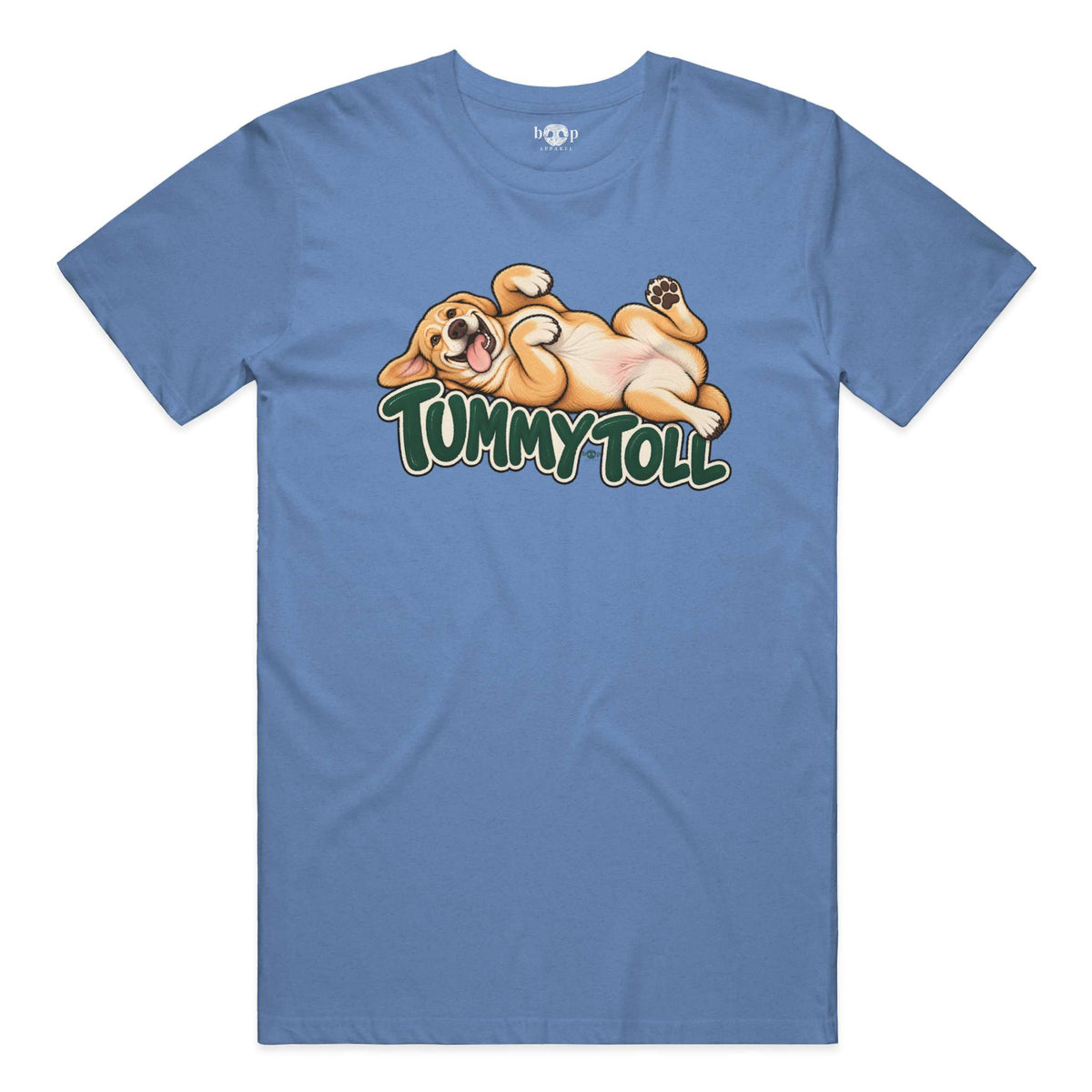 Tummy Toll Everyday T in Heather Columbia Blue