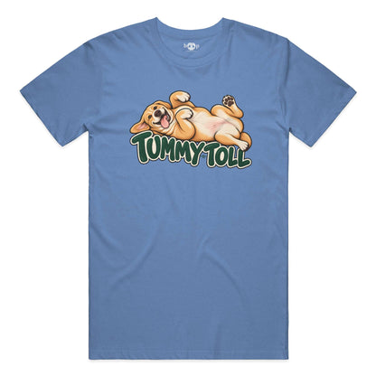 Tummy Toll Everyday T in Heather Columbia Blue