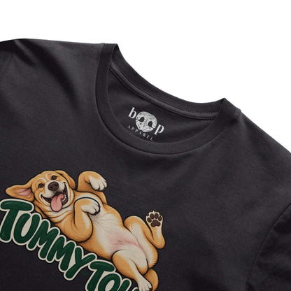 Tummy Toll Everyday T in Dark Grey Heather, alternate view 2