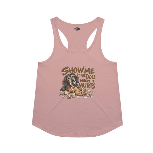Everything Hurts Racerback Tank in Desert Pink