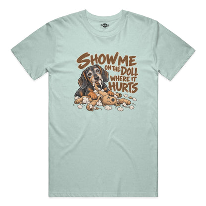 Everything Hurts Performance T in Dusty Blue Triblend