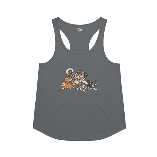 Herding Cats Racerback Tank in Indigo