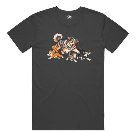 Herding Cats Performance T in Solid Dark Grey Triblend