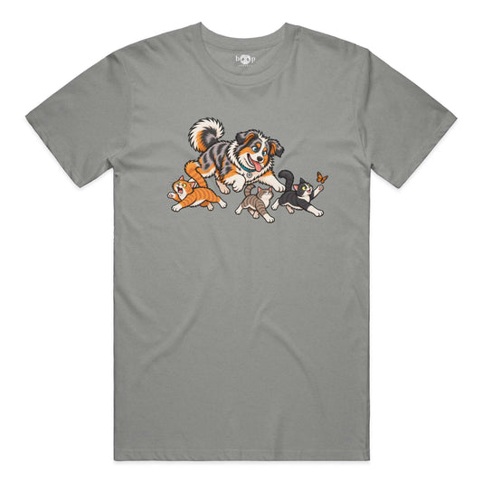 Herding Cats Everyday T in Deep Heather