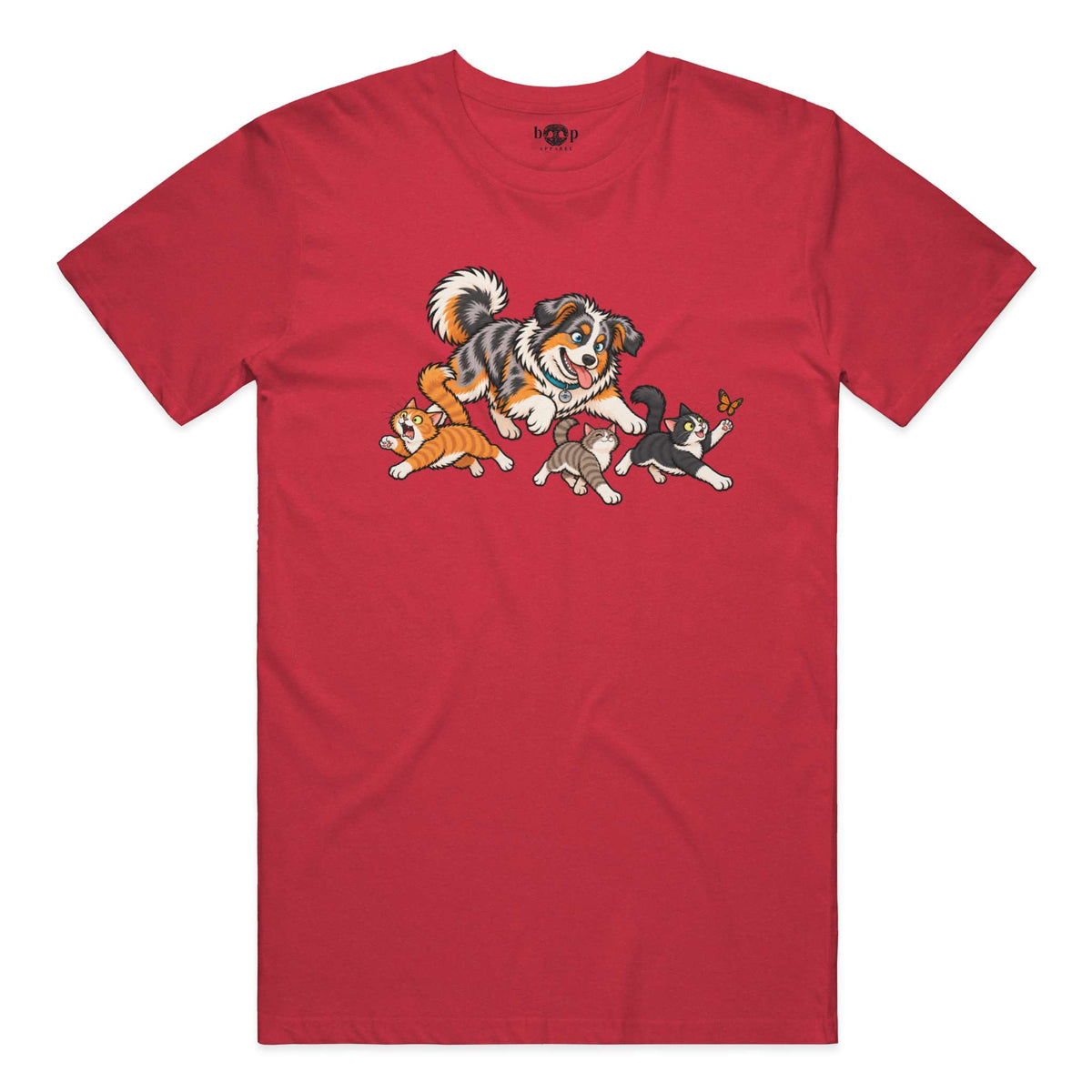 Herding Cats Everyday T in Heather Red