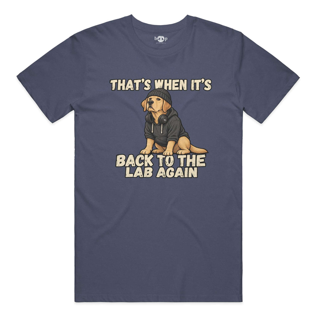 Back to the Lab Again Everyday T in Heather Navy