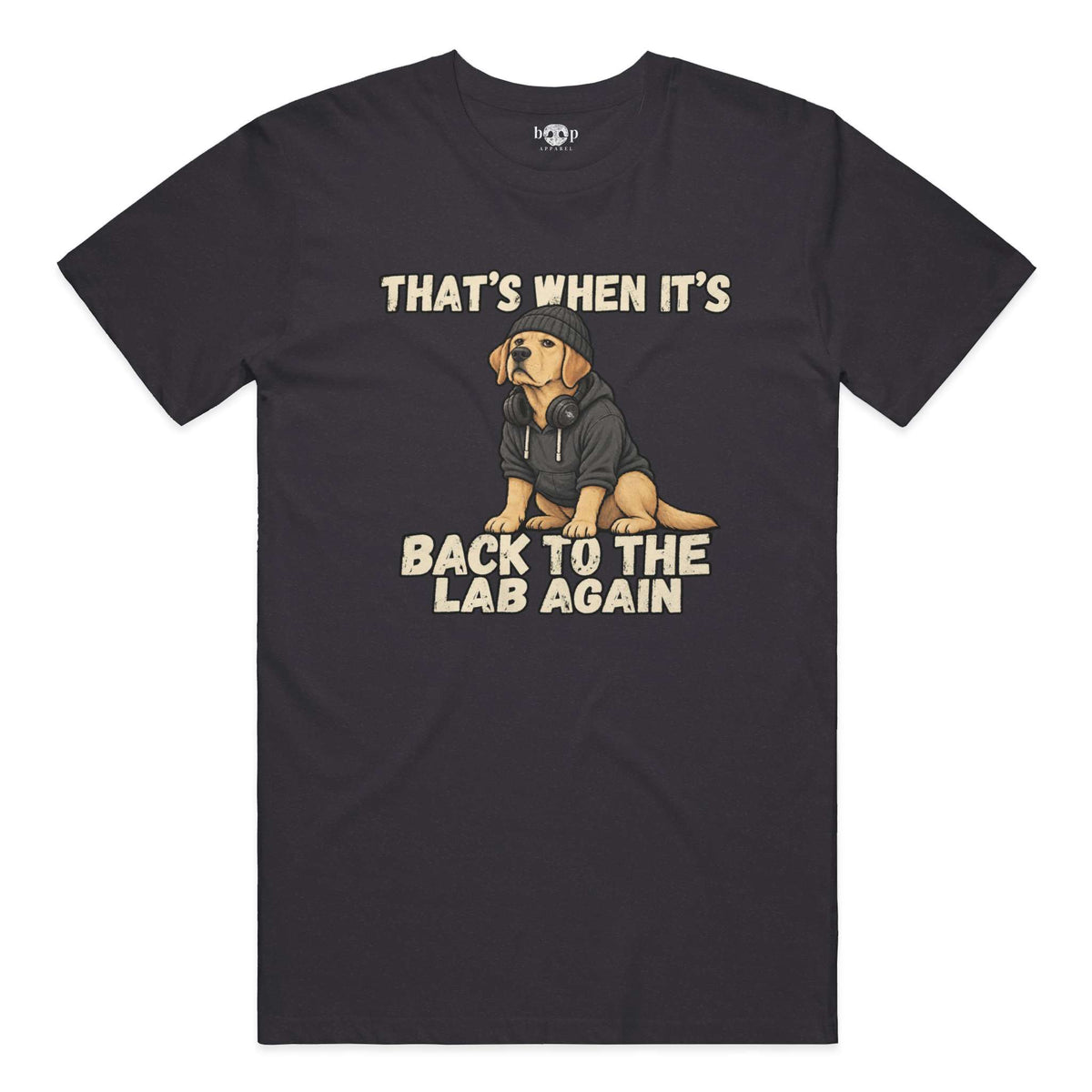 Back to the Lab Again Everyday T in Dark Grey Heather