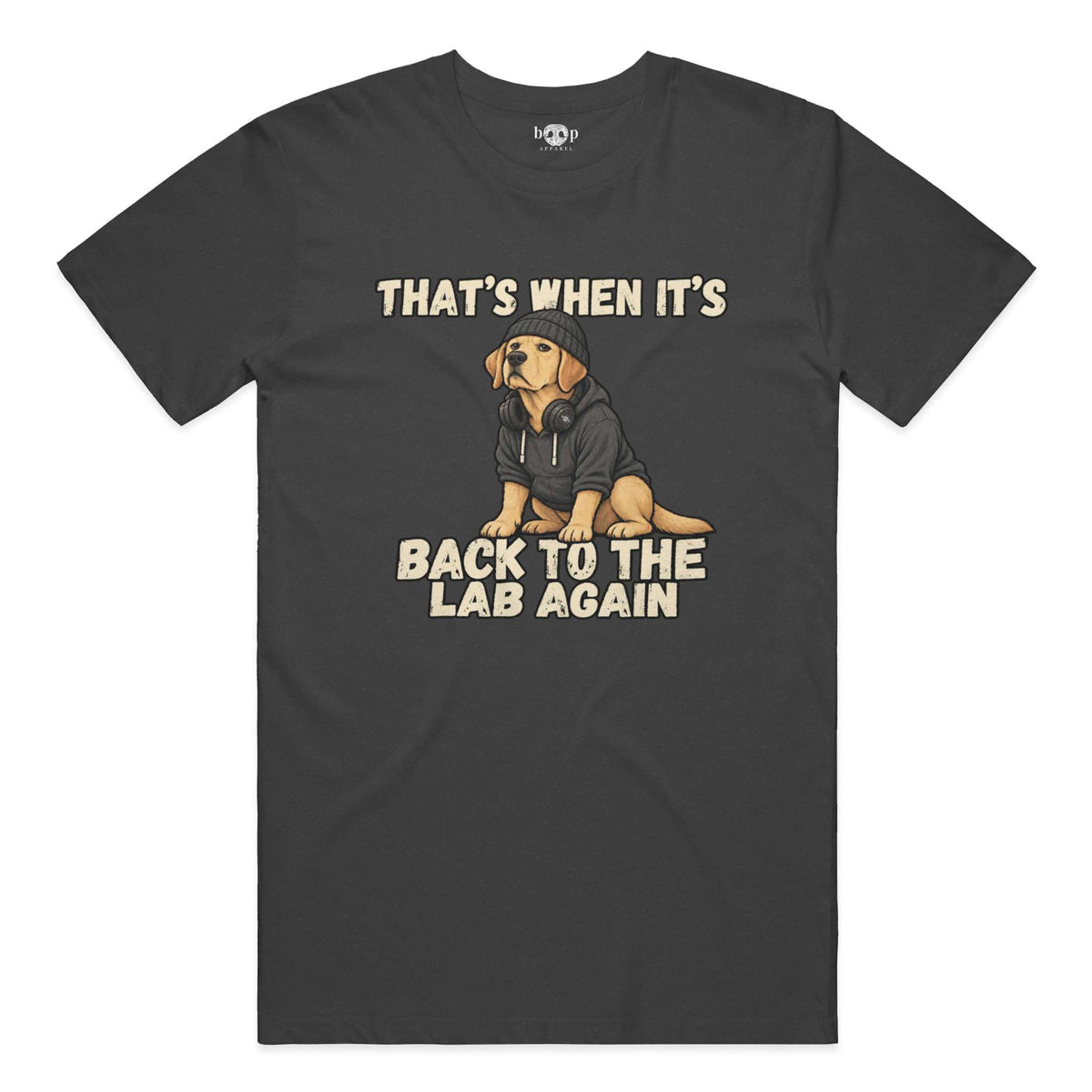Back to the Lab Again Performance T in Solid Dark Grey Triblend