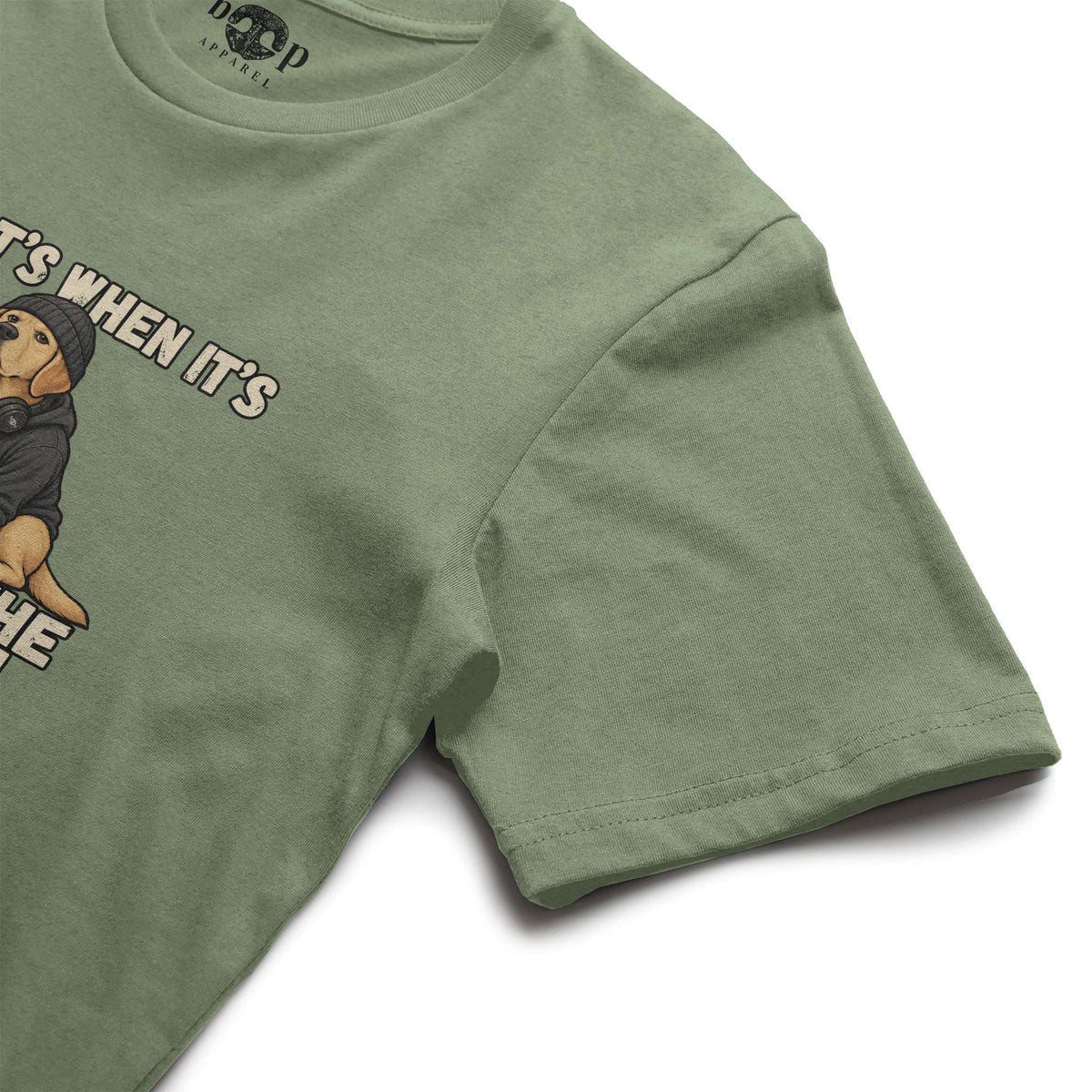Back to the Lab Again Performance T in Military Green Triblend, alternate view 3