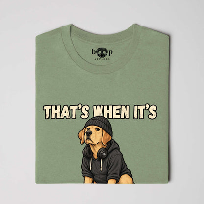Back to the Lab Again Performance T in Military Green Triblend, alternate view 1