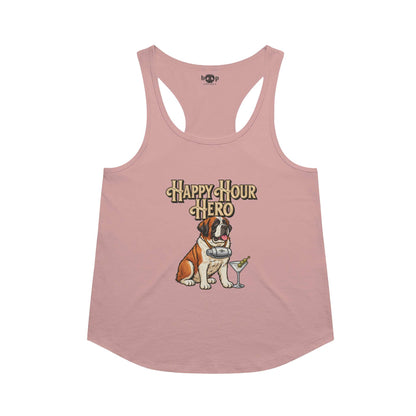 Happy Hour Hero Racerback Tank in Desert Pink