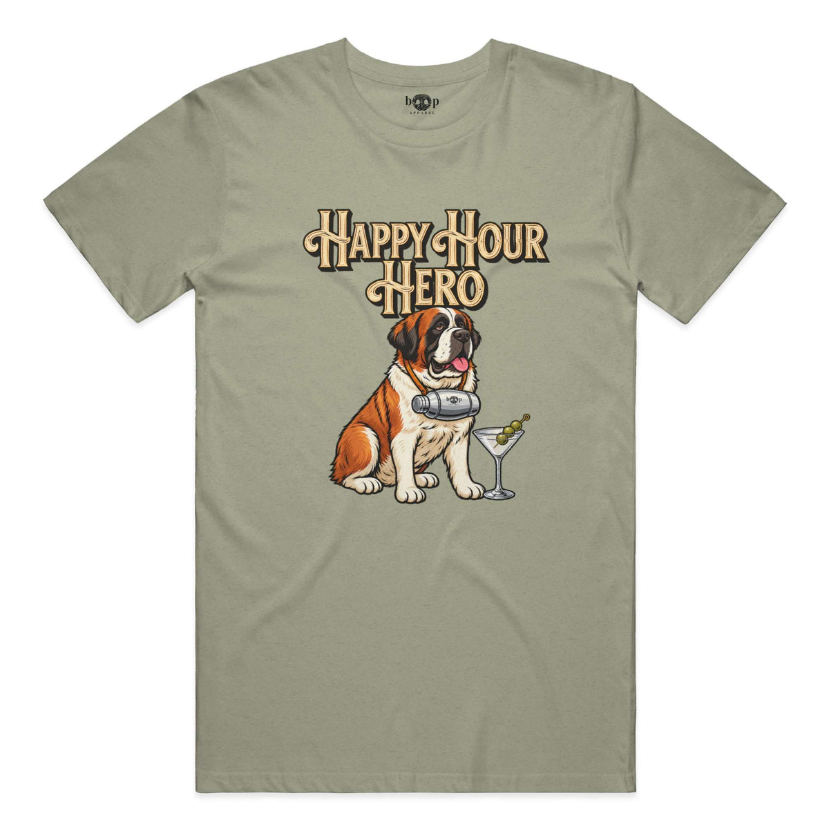 Happy Hour Hero Everyday T in Heather Olive