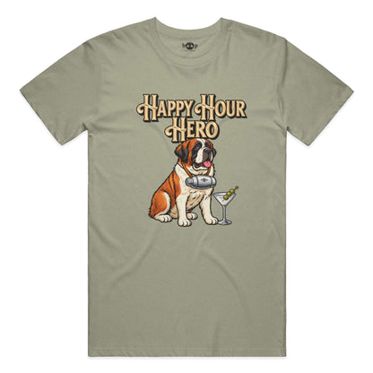 Happy Hour Hero Everyday T in Heather Olive