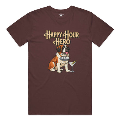 Happy Hour Hero Everyday T in Heather Cardinal