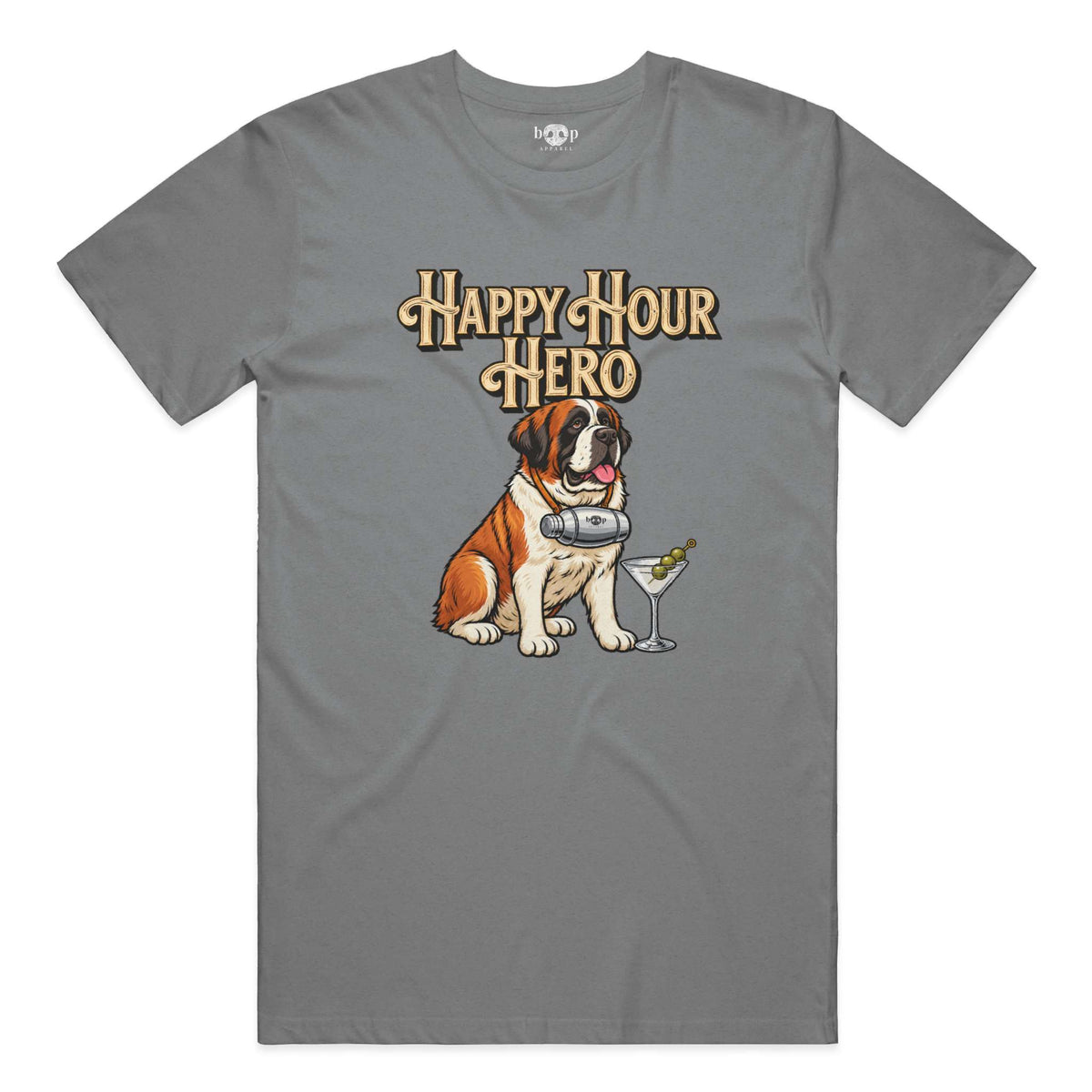 Happy Hour Hero Performance T in Grey Triblend