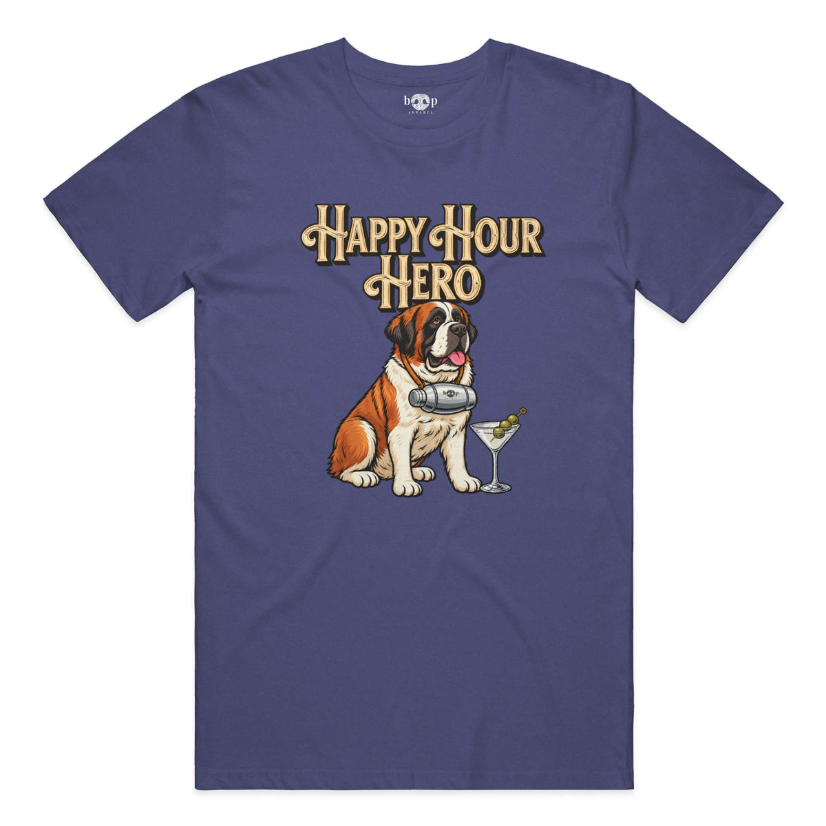 Happy Hour Hero Performance T in Navy Triblend