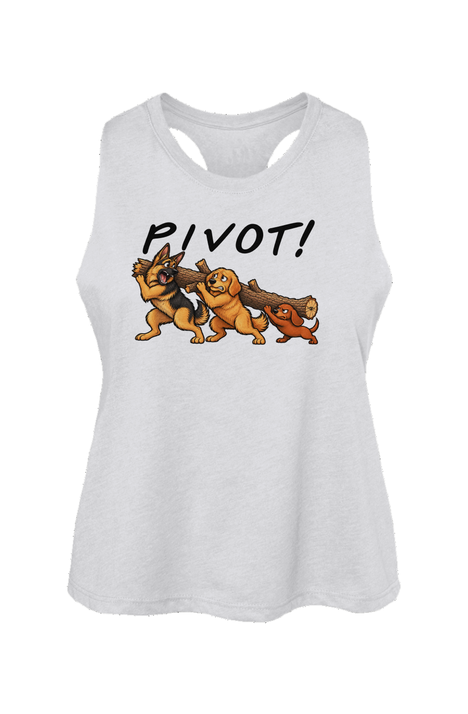 Pivot Crop Tank in Solid White Blend
