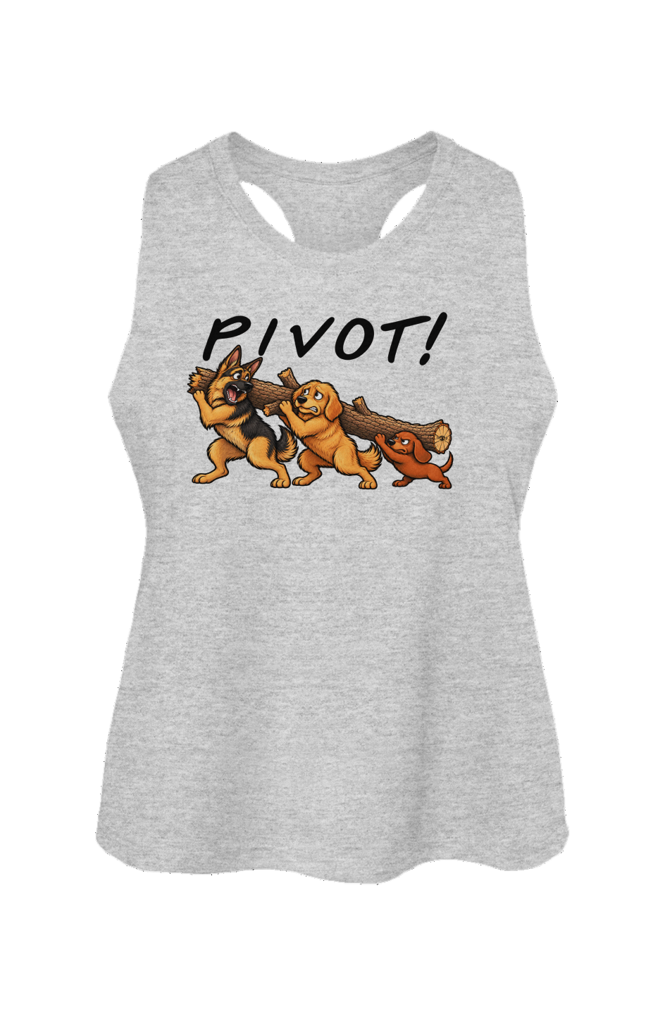 Pivot Crop Tank in Athletic Heather