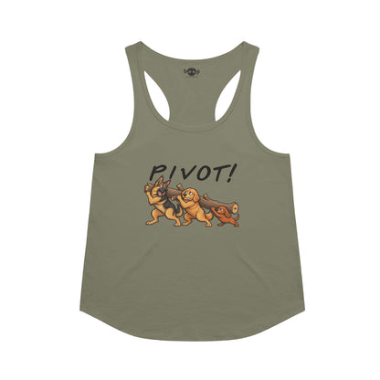 Pivot Racerback Tank in Military Green