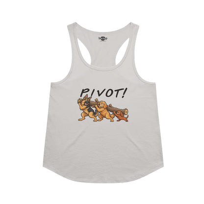 Pivot Racerback Tank in Heather White