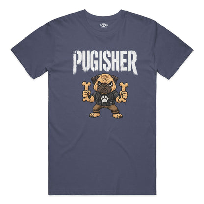 Pugisher Everyday T in Heather Navy