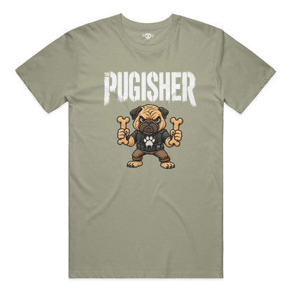Pugisher Everyday T in Heather Olive