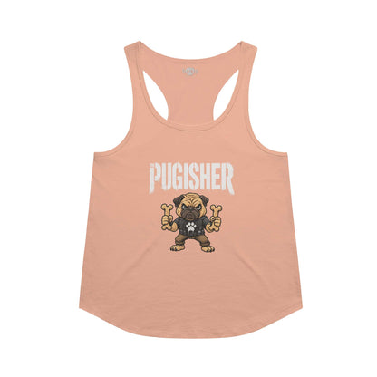 Pugisher Racerback Tank in Vintage Light Orange