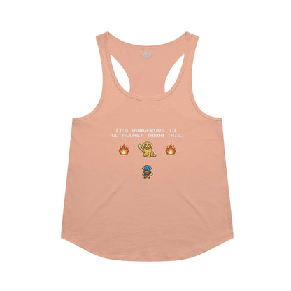 The Legend of Fetch Racerback Tank in Vintage Light Orange