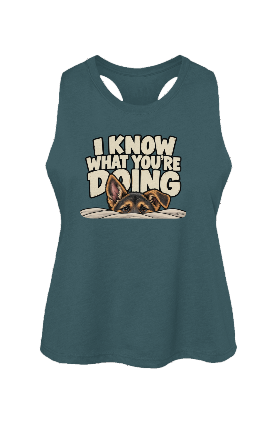 I Know What You're Doing Crop Tank in Heather Deep Teal