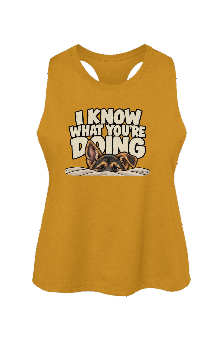 I Know What You're Doing Crop Tank in Heather Mustard
