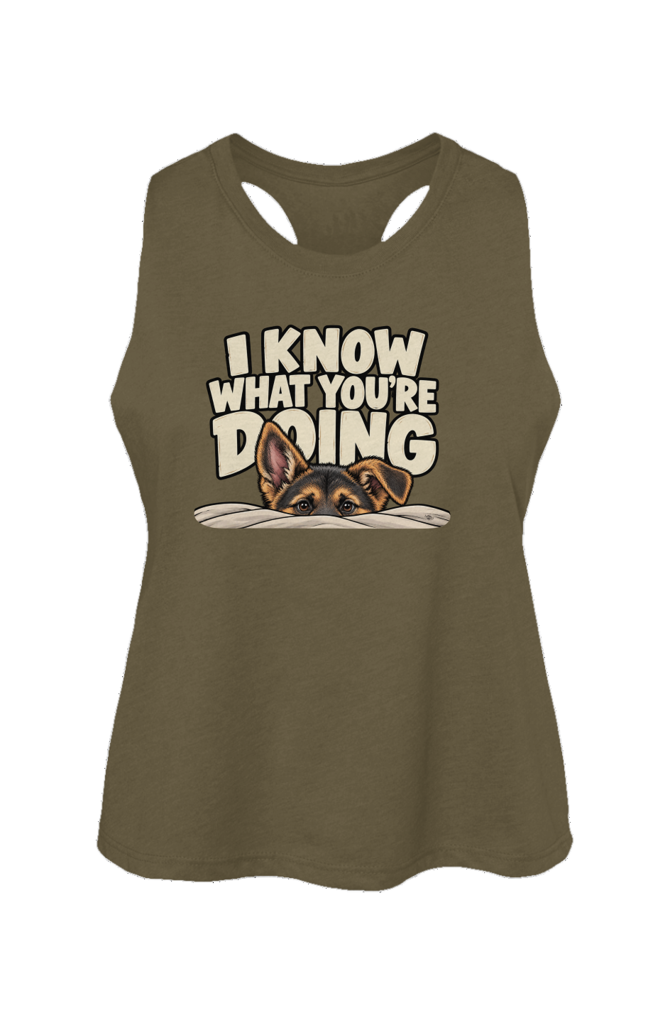 I Know What You're Doing Crop Tank in Heather Olive