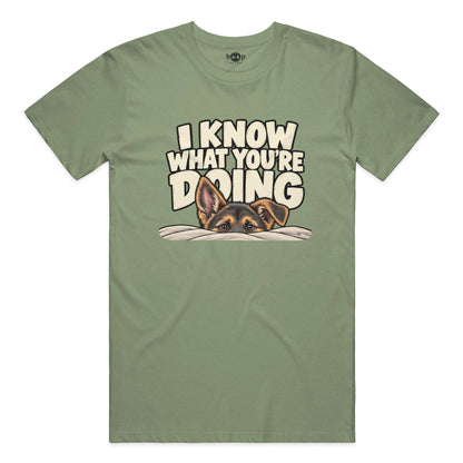 I Know What You're Doing Performance T in Military Green Triblend