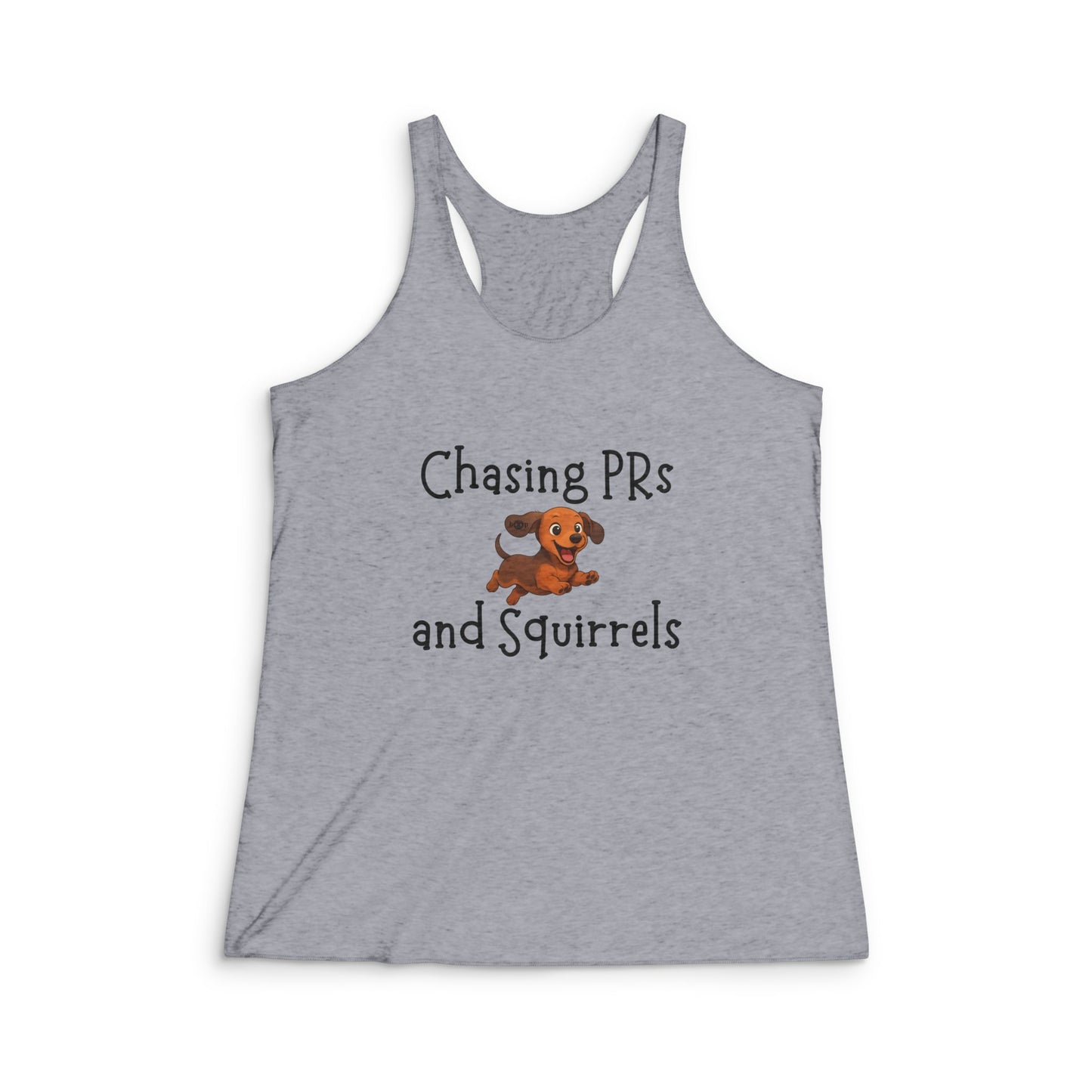 Chasing PRs and Squirrels - Women's Tri-Blend Racerback Tank