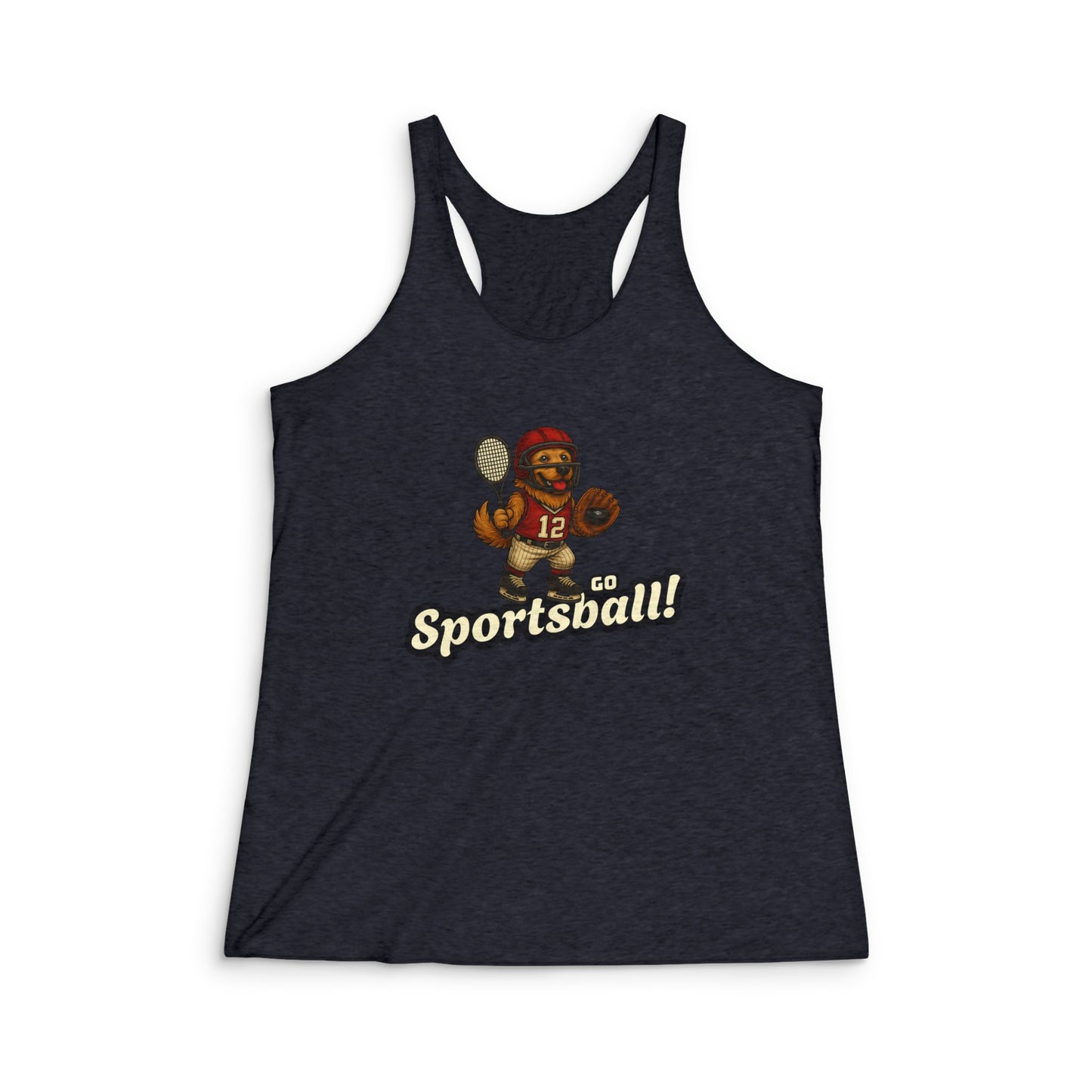 Go Sportsball - Women's Tri-Blend Racerback Tank