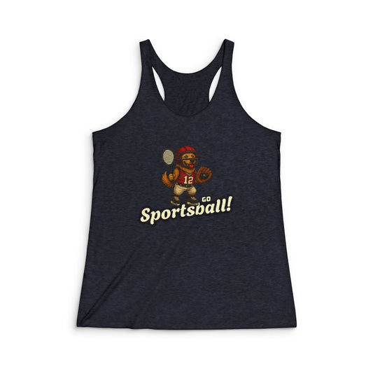 Go Sportsball - Women's Tri-Blend Racerback Tank