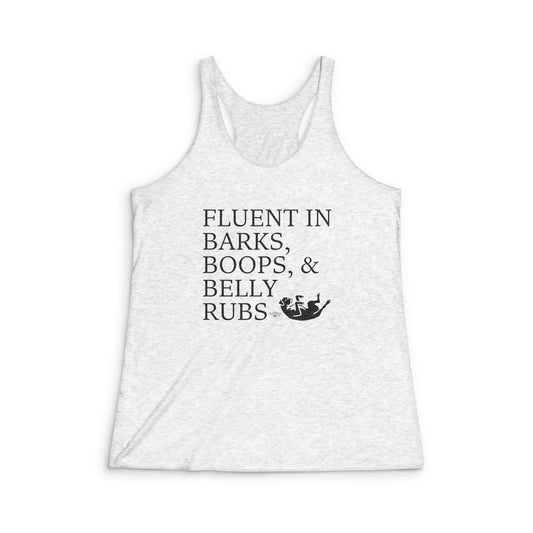 Trilingual - Women's Tri-Blend Racerback Tank