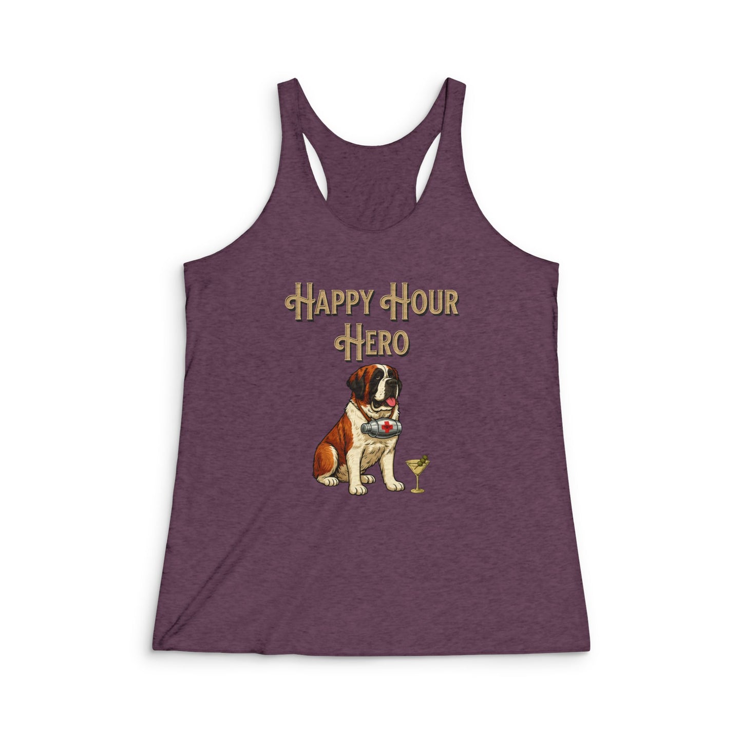 Happy Hour Hero - Women's Tri-Blend Racerback Tank