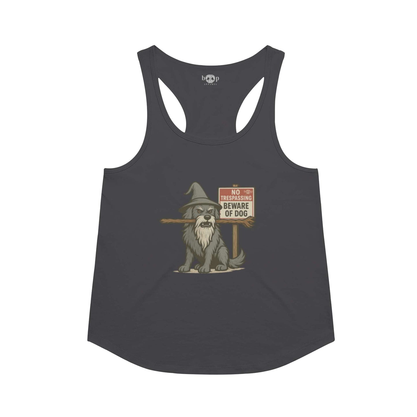 Funny dog owner t-shirt with sarcastic humor -You Shall Not Pass - Racerback Tank