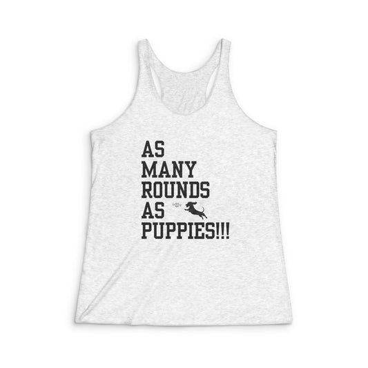 AMRAPuppies - Women's Tri-Blend Racerback Tank